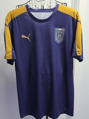Puma Navy & Gold Italy Soccer Jersey